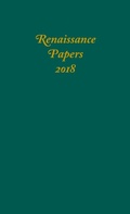 Cover: Renaissance Papers 2018 - Camden House Inc