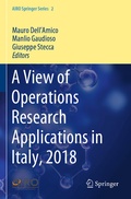 Cover: A View of Operations Research Applications in Italy, 2018 - Springer