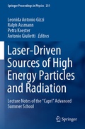 Cover: Laser-Driven Sources of High Energy Particles and Radiation - Springer