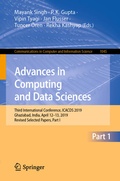 Cover: Advances in Computing and Data Sciences - Springer