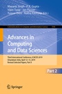Cover: Advances in Computing and Data Sciences - Springer
