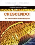 Cover: Annotated Instructor's Edition of Crescendo: An Intermediate Italian Program, 3e with accompanying Audio Registration Card - Wiley