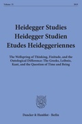Cover: Heidegger Studies - Heidegger Studien - Etudes Heideggeriennes. - Duncker & Humblot