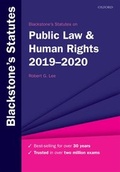 Cover: Blackstone's Statutes on Public Law & Human Rights 2019-2020 - Oxford University Press