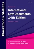 Cover: Blackstone's International Law Documents - Oxford University Press