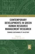 Cover: Contemporary Developments in Green Human Resource Management Research - Routledge