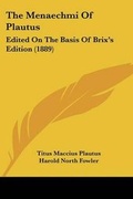 Cover: The Menaechmi Of Plautus - Kessinger Publishing