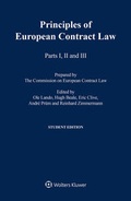 Cover: The Principles of European Contract Law, Parts I - III Student Edition - Kluwer Law International