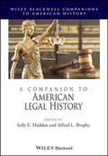 Cover: A Companion to American Legal History - Wiley-Blackwell