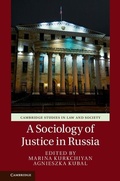 Cover: Sociology of Justice in Russia - Cambridge University Press
