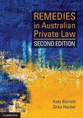 Cover: Remedies in Australian Private Law - Cambridge University Press