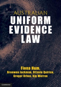 Abbildung von: Australian Uniform Evidence Law - Cambridge University Press