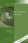 Cover: Codes of Conduct in Academia - Wiley