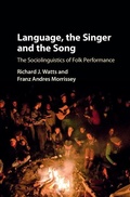 Cover: Language, the Singer and the Song - Cambridge University Press