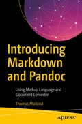 Cover: Introducing Markdown and Pandoc - APress
