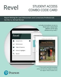 Abbildung von: Revel for Report Writing for Law Enforcement and Corrections Professionals -- Combo Access Card - Pearson