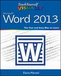 Cover: Teach Yourself VISUALLY Word 2013 - Visual