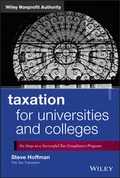 Cover: Taxation for Universities and Colleges - Wiley