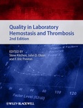 Cover: Quality in Laboratory Hemostasis and Thrombosis - Wiley-Blackwell