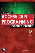 Cover: Microsoft Access 2019 Programming Pocket Primer - Mercury Learning & Information