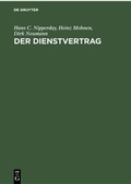 Cover: Der Dienstvertrag - De Gruyter