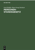 Cover: Personenstandsgesetz - De Gruyter