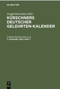 Abbildung von: 1950 - De Gruyter