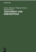 Cover: Testament und Erbvertrag - De Gruyter