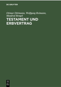 Enlarge image Cover: Testament und Erbvertrag - De Gruyter