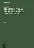 Cover: Strafrecht und Strafverfahren - De Gruyter