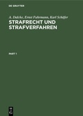Cover: Strafrecht und Strafverfahren - De Gruyter