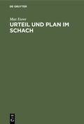 Cover: Urteil und Plan im Schach - De Gruyter