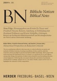 Enlarge image Cover: Metacritical Perspectives on Redaction Criticism - Verlag Herder