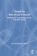 Cover: Toward the Rule of Law in Russia - Routledge