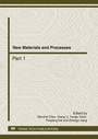 Cover: New Materials and Processes - Trans Tech Publications Ltd