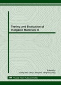 Cover: Testing and Evaluation of Inorganic Materials III - Trans Tech Publications Ltd