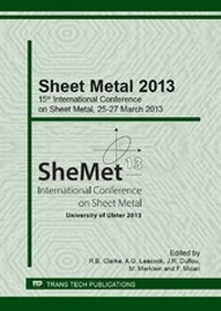 Enlarge image Cover: Sheet Metal 2013 - Trans Tech Publications Ltd