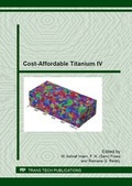 Cover: Cost-Affordable Titanium IV - Trans Tech Publications Ltd