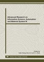 Cover: Advanced Research on Information Science, Automation and Material System III - Trans Tech Publications Ltd
