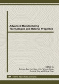 Cover: Advanced Manufacturing Technologies and Material Properties - Trans Tech Publications Ltd