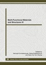 Cover: Multi-Functional Materials and Structures IV - Trans Tech Publications Ltd