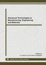 Cover: Advanced Technologies in Manufacturing, Engineering and Materials - Trans Tech Publications Ltd