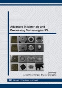 Enlarge image Cover: Advances in Materials and Processing Technologies XV - Trans Tech Publications Ltd