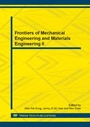 Cover: Frontiers of Mechanical Engineering and Materials Engineering II - Trans Tech Publications Ltd