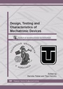 Cover: Design, Testing and Characteristics of Mechatronic Devices - Trans Tech Publications Ltd