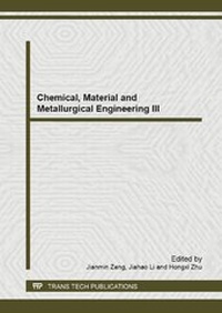 Enlarge image Cover: Chemical, Material and Metallurgical Engineering III - Trans Tech Publications Ltd
