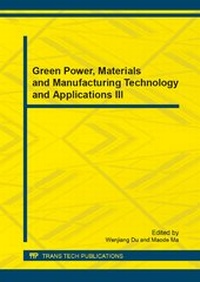 Enlarge image Cover: Green Power, Materials and Manufacturing Technology and Applications III - Trans Tech Publications Ltd