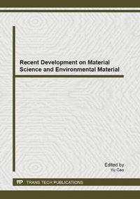 Enlarge image Cover: Recent Development on Material Science and Environmental Material - Trans Tech Publications Ltd