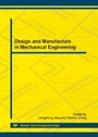 Cover: Design and Manufacture in Mechanical Engineering - Trans Tech Publications Ltd