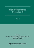 Cover: High-Performance Ceramics III - Trans Tech Publications Ltd